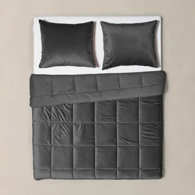 Lazy Velvet antraciet sleeptime dekbed