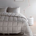 Wasbaar taupe dekbed