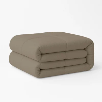 Dekbed met vaste hoes Taupe